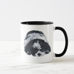 Shih Tzu Schwarz & Weiß Tasse