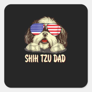Shih Tzu Shih Tzu Vater Gift Quadratischer Aufkleber