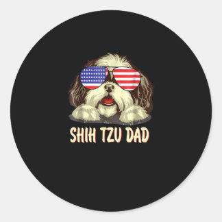 Shih Tzu | Shih Tzu Vater Gift Runder Aufkleber