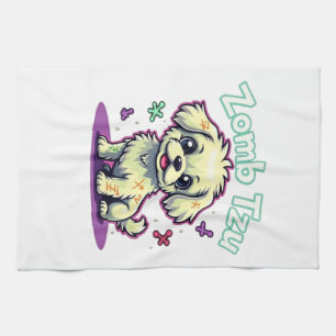 Shih Tzu Shihtzu Zombie Hund Halloween Oversized T Geschirrtuch