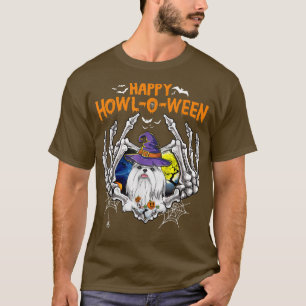 Shih Tzu Skeleton Heart Happy HowlOWeen Costume T-Shirt
