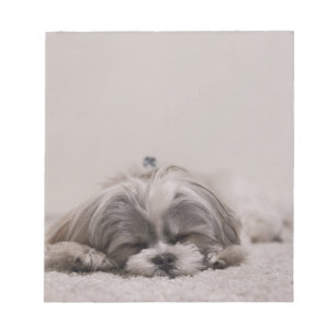 Shih tzu Sleeping Notepad , Schlafhund Notizblock