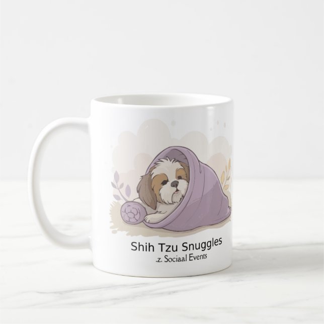Shih Tzu Snuggles Mug – Cute Cozy Dog Lover Gift Kaffeetasse (Links)