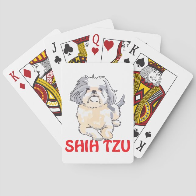 Shih Tzu Spielkarten (Rückseite)