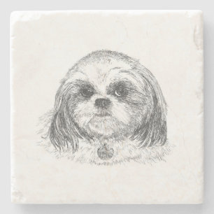 Shih Tzu Steinuntersetzer