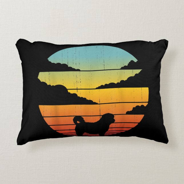 Shih Tzu Style 60er 70er Men Women Geschenke Dekokissen (Vorderseite)