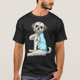 Shih Tzu Tattoos I Liebe Mama Sitzen Mutter S Tag T-Shirt