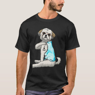 Shih Tzu Tattoos I Liebe Vater Dog Lover Gift Vate T-Shirt