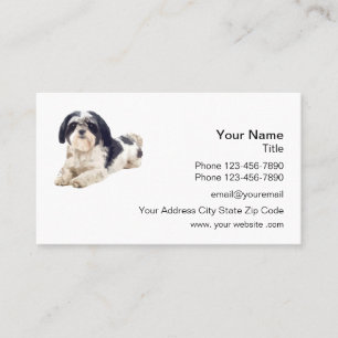 Shih Tzu Thema Haustierpflege Visitenkarte