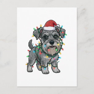 Shih Tzu trägt einen Weihnachtsmannhut zu Weihnach Feiertagspostkarte