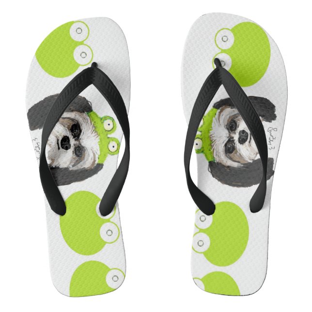Shih Tzu und Frösche Flip Flops (Fußbett)