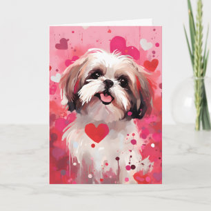 Shih Tzu Valentinstag Karte