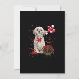 Shih Tzu Valentinstag Lustiger Hund Liebhaber Glüc Einladung