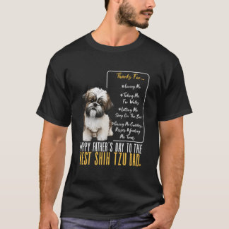 Shih Tzu Vater Frohes Vatertag zum besten schiitis T-Shirt