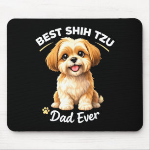 Shih Tzu Vater für immer süßer Hund Vater Stolz Mousepad