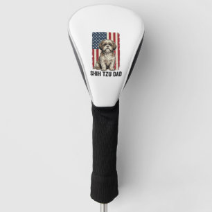 Shih Tzu Vater Patriotisches Vintage Hundeshirt De Golf Headcover