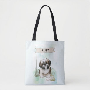 Shih Tzu Wasserfarben Personalisierter Hund