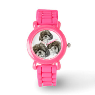 Shih Tzu Watch mit originalen Kunstwerken Armbanduhr