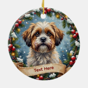 Shih Tzu Weihnachten Keramik Ornament