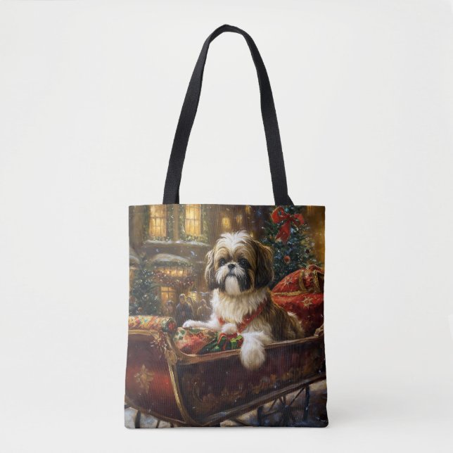 Shih Tzu Weihnachtsfeiertag (Vorderseite)