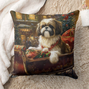 Shih Tzu Weihnachtsfeiertag Kissen