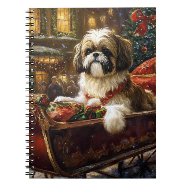 Shih Tzu Weihnachtsfeiertag Notizblock (Vorderseite)
