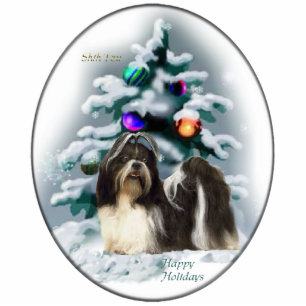 Shih Tzu Weihnachtsgeschenke Ornament Fotoskulptur Ornament