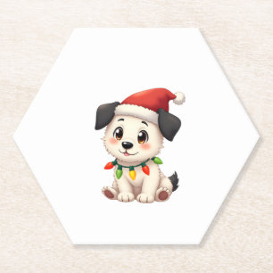 Shih Tzu Weihnachtsmann Weihnachtsbaum Lichter Xma Untersetzer