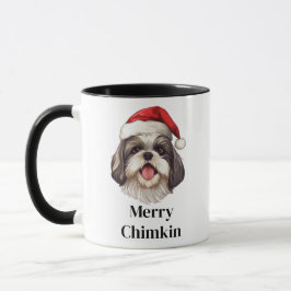 Shih Tzu Weihnachtsmannmütze Christmas Dog Tasse