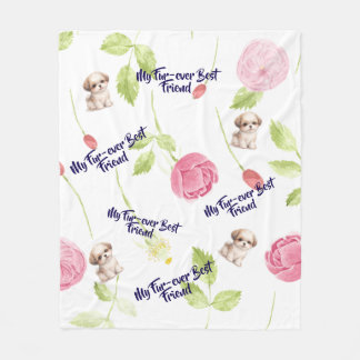 Shih Tzu Welpen Fleece Decke