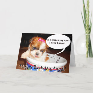 Shih Tzu Welppy Birthday Card Karte