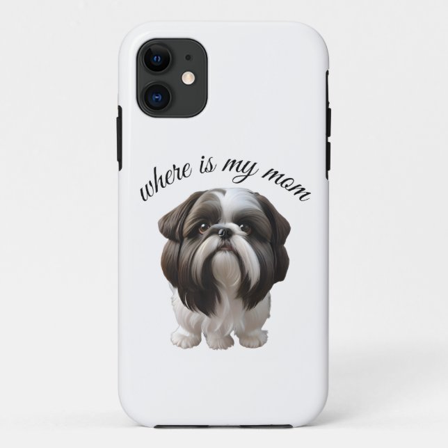 Shih Tzu - Wo ist meine Mama Case-Mate iPhone Hülle (Rückseite)