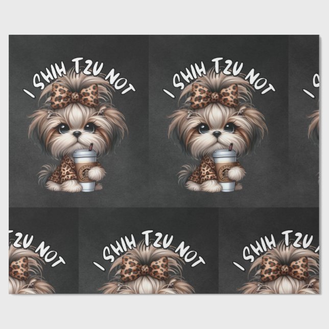 Shih Tzu Wrapping Paper Geschenkpapier (Flach)