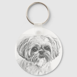 Shih-Tzu-Zeichnung Schlüsselanhänger