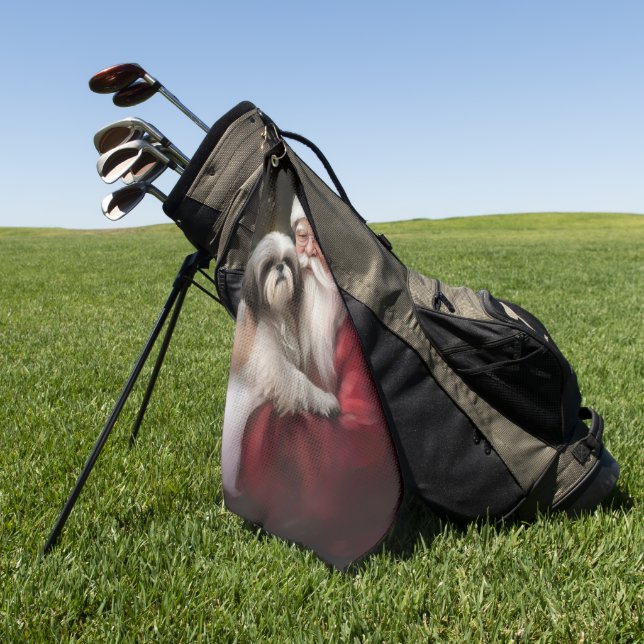 Shih Tzu zu Weihnachten Golfhandtuch (Gras)