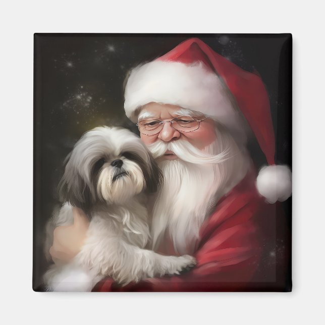Shih Tzu zu Weihnachten Magnet (Vorne)