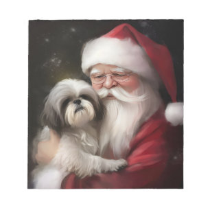 Shih Tzu zu Weihnachten Notizblock