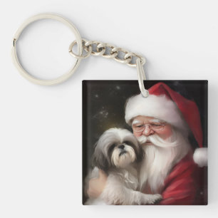 Shih Tzu zu Weihnachten Schlüsselanhänger