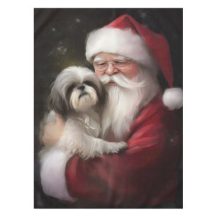Shih Tzu zu Weihnachten Tischdecke