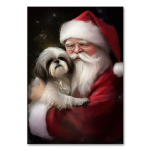 Shih Tzu zu Weihnachten Tischnummer