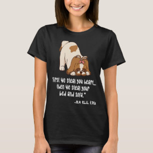 Shih Tzu zuerst stehlen wir Ihr Herz Ihr Bett und T-Shirt