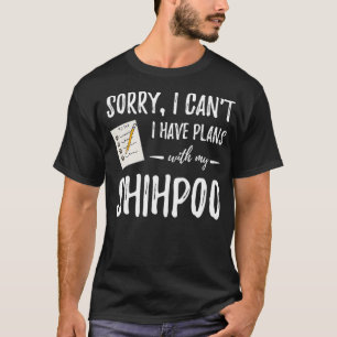 Shihpoo-Hundefan plant lustiges Geschenk für Hunde T-Shirt