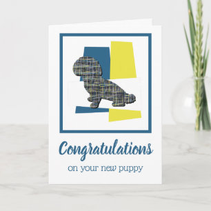 Shihpoo Puppy Dog Glückwunsch Grußkarte Karte