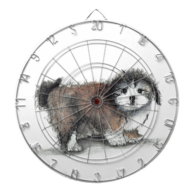 Shihtzu Puppy Dog, Pet Dartscheibe (vorne)