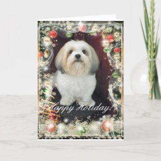 ShihTzu Weihnachtskarte Feiertagskarte