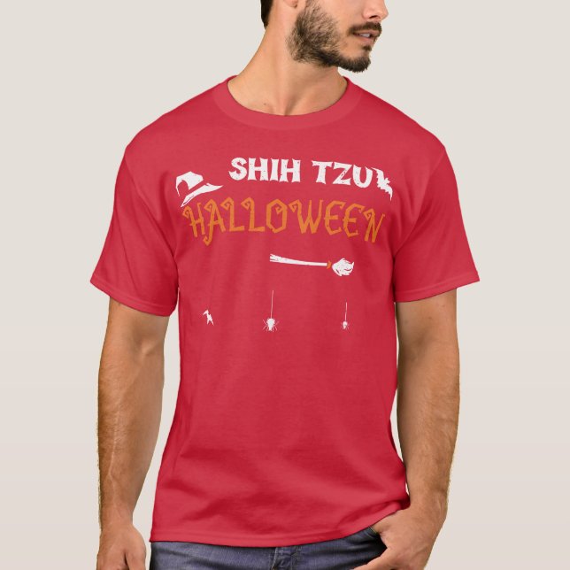 Shihzu Halloween Halloween T-Shirt (Vorderseite)