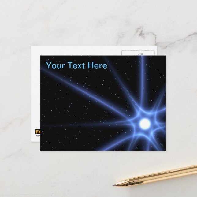 Shiing Star Postkarte (Vorderseite/Rückseite Beispiel)