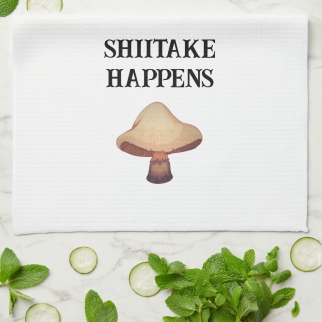 Shiitake Happens Küchentücher (Gefaltet)