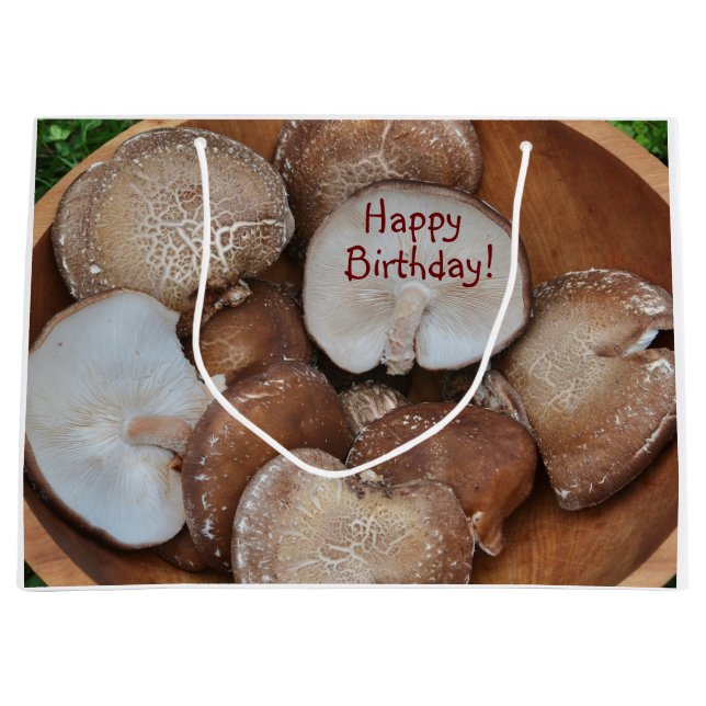 Shiitake Mushroom Birthday Große Geschenktüte (Vorderseite)