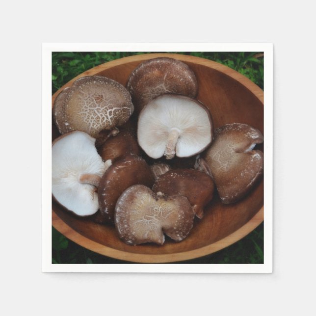 Shiitake Mushroom Paper Napkin Serviette (Vorderseite)